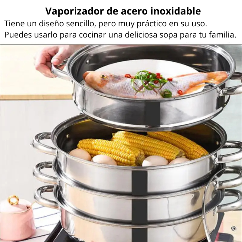 OLLA VAPORERA DE 3 NIVELES